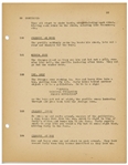 Moe Howard's Personally Owned Script for the 1943 Three Stooges Film ''Dizzy Detectives'', with Working Title ''Idiots De Luxe''